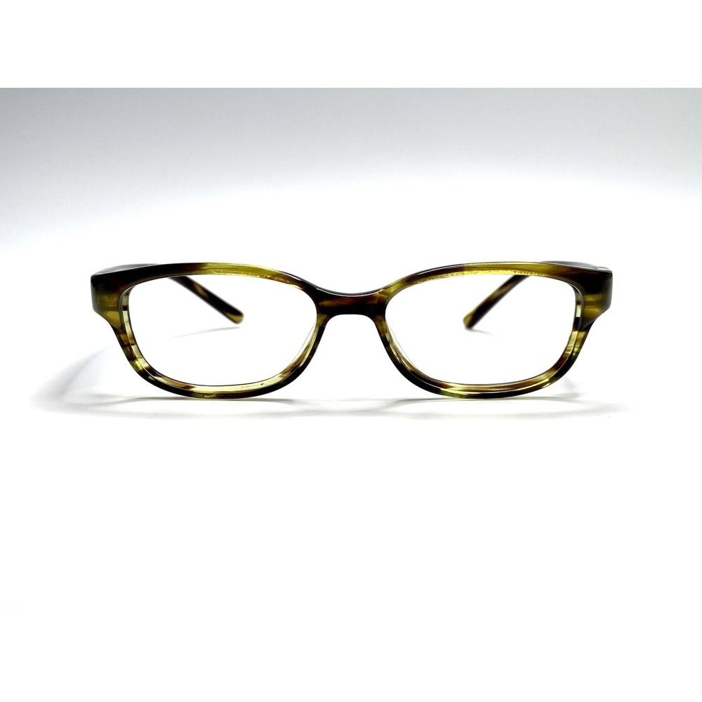 Kate Spade Brown Green Clear Horn Cat Eye Gold Accent Glasses 47 17 135
